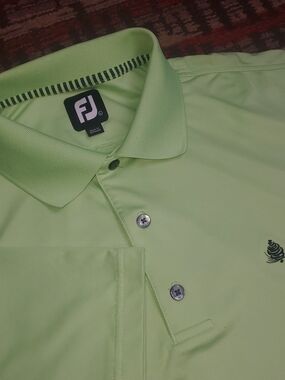 FootJoy Mid Pines Inn & Golf Club Lime Green Golf Polo Men's